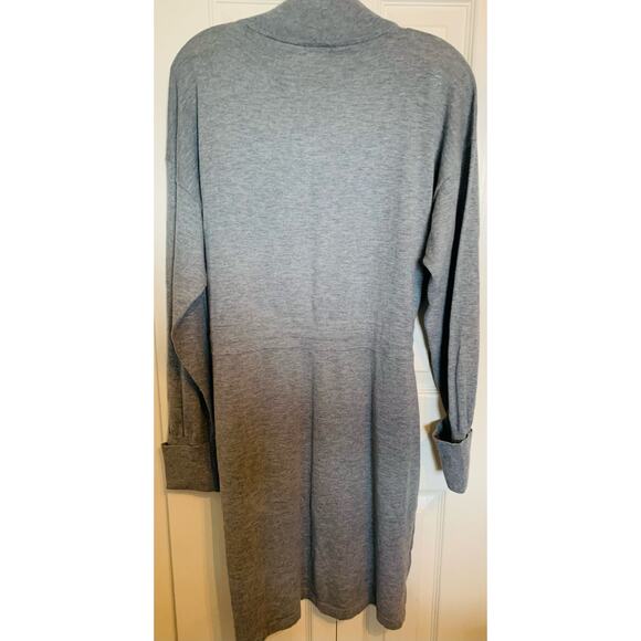 Calvin Klein sweater dress gray size xl 1/4 zip - Picture 3 of 5